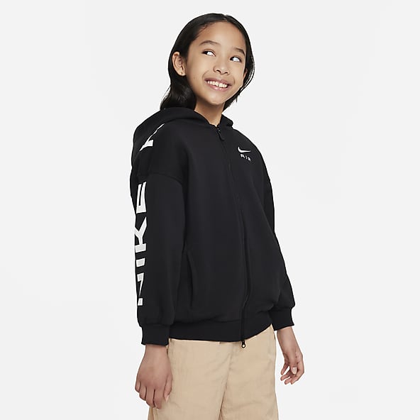 Girls black zip hoodie online